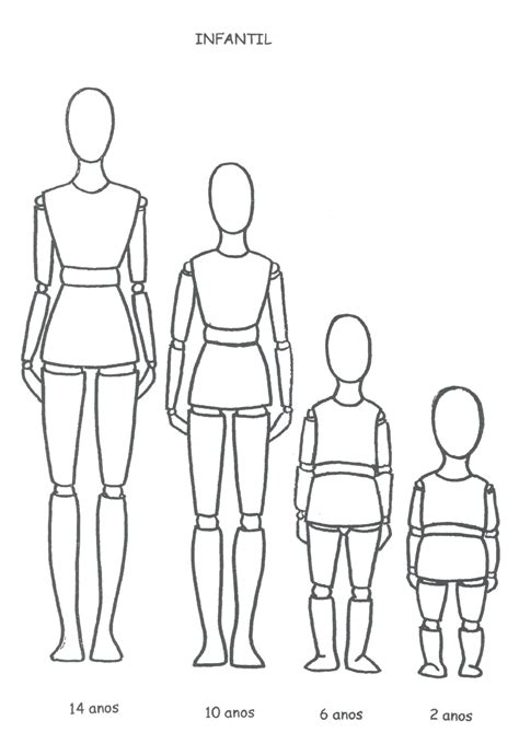 Child Fashion Template Easy Human Figure Drawing For Kids Body D I Y Your Own Childrens Design T ...