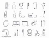 Makeup Coloring Pages Accessories  Free Printable sketch template