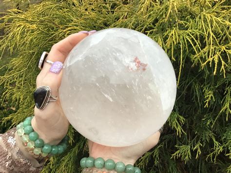 Snow Quartz Large 9 lb. 11 oz. Crystal Ball 6 Wide | Etsy