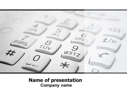 Phone Dial Pad Presentation Template for PowerPoint and Keynote | PPT Star
