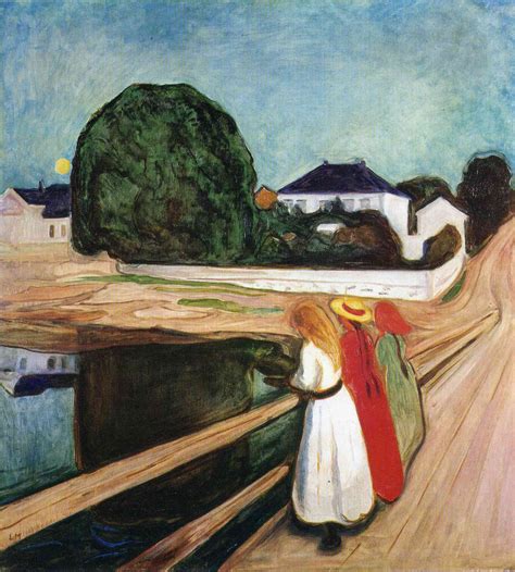 The Girls on the Bridge - Edvard Munch - WikiArt.org - encyclopedia of visual arts