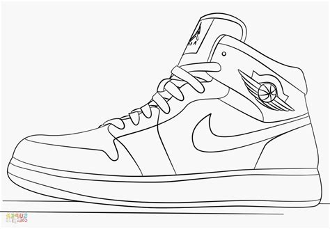 Nike Sneaker Coloring Sheet - Patricia Sinclair's Coloring Pages