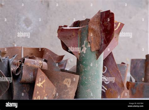 Remnants of Qassam rockets developed by the Izz ad-Din al-Qassam ...