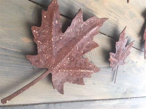 Maple Leaf Rustic Wall Art Metal Leaves Home Decor - Etsy