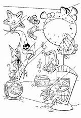 Finding Nemo And Friends From The Aquarium Coloring Pages For Kids  sketch template