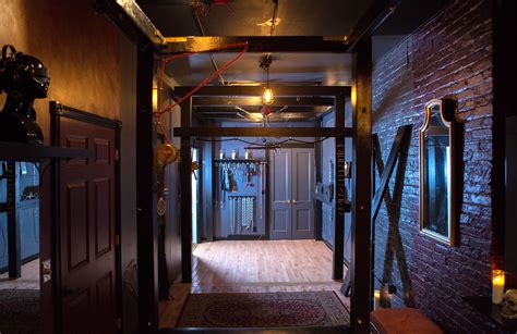 The Chamber - One of the beautiful play rooms featuring a bondage table, suspension frame and St ...