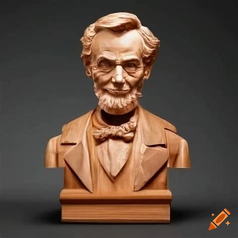 Wooden sculpture of president lincoln on Craiyon