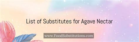 Agave Nectar Substitute - Replacements And Alternatives - Food ...