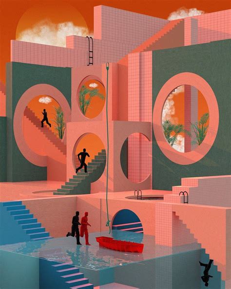 Retro-futuristic Illustrations by Tishk Barzanji | Architecture illustration, Futuristic art ...