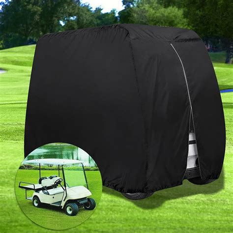 Waterproof Golf Cart Cover 4 Passenger Dustproof Storage for EZ Go Club Yamaha Black|Golf Car ...