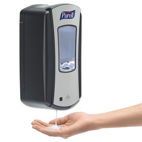 Purell LTX Touch-Free Hand Sanitizer Dispenser, Wall Mounted, Chrome/Black, 1200 Ml | Hand Soap ...