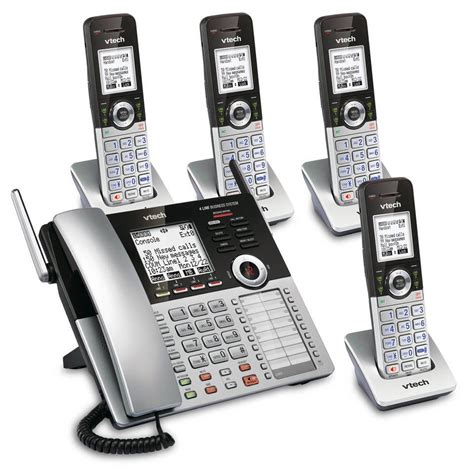 VTech Small Business System 80-0328-00 4-Line Cordless Phone, Silver/Black | Staples | Small ...