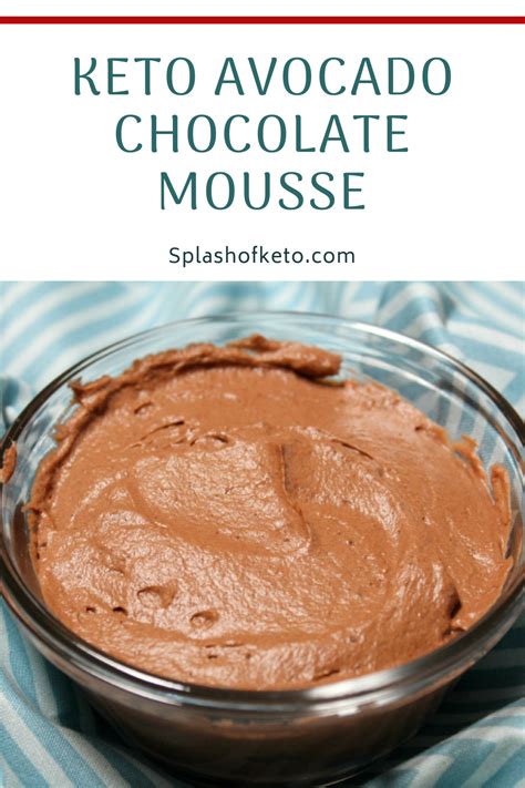 Keto Avocado Chocolate Mousse | Recipe | Low carb chocolate mousse ...