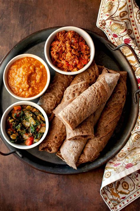 Injera (Ethiopian Sourdough Crepes) | Korean food side dishes, Brunch ...