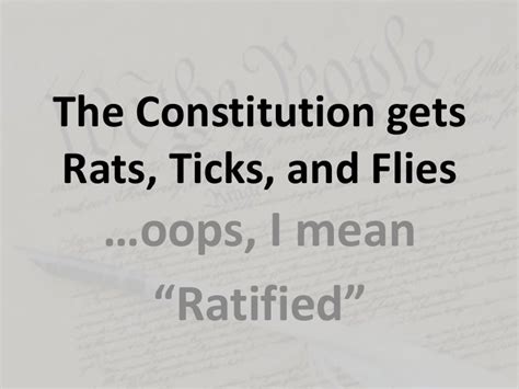 Ratification of the constitution