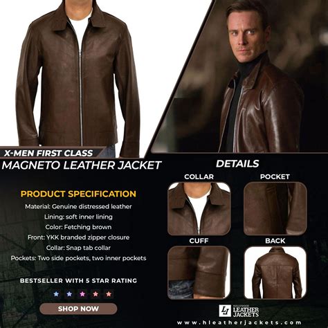 X-men First Class Magneto Jacket for Sale on Hleatherjackets