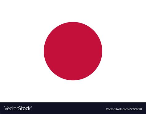 Flag of japan with official colors Royalty Free Vector Image