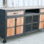 Reclaimed Wood Media Console, Credenza – Combine 9 | Industrial Furniture