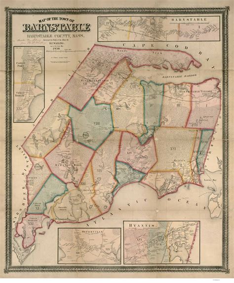 Barnstable 1856 - Old Map Barnstable County - Massachusetts Cities ...