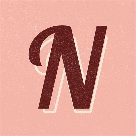 Letter N font printable a to z stylish lettering alphabet | free image by rawpixel.com / j ...