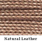 Natural Braided Leather Bolo Cord