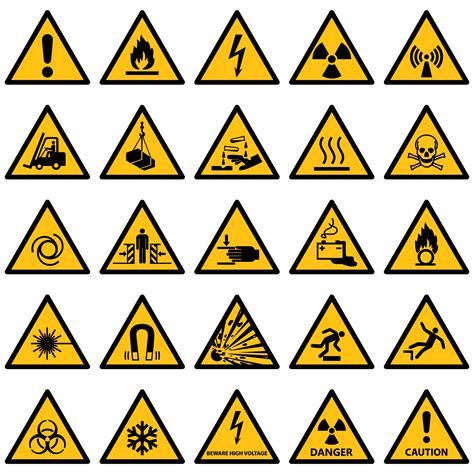 Warning signs are a standard design and the HSE have made a standard sign