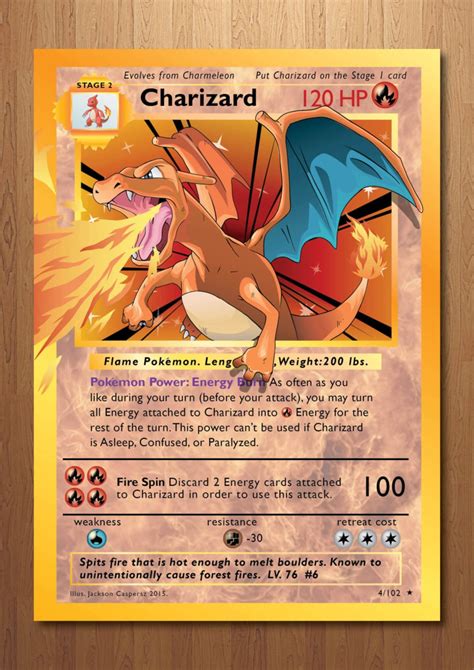 Charizard Giant Pokemon Card Art Print - Etsy