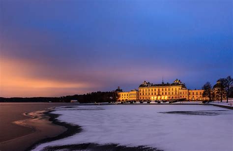 Winter evening at Drottningholm Palace, Stockholm Stockholm, Sweden ...