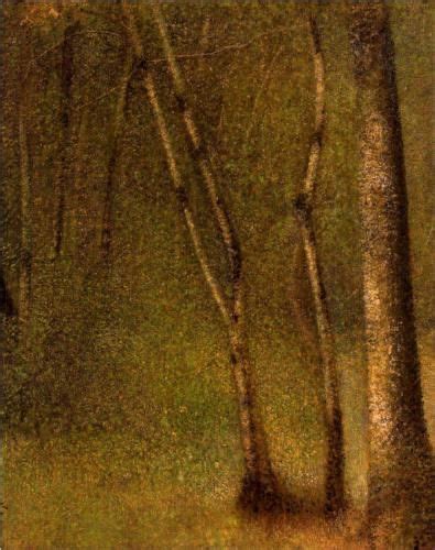 The Forest at Pontaubert - Georges Seurat Georges Seurat, Conte Crayon Drawings, Paul Signac ...