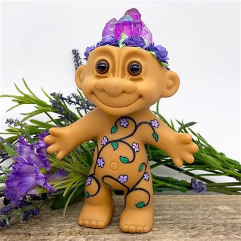 Troll Doll Purple Crystal Troll Doll Crystal Doll Crystal - Etsy