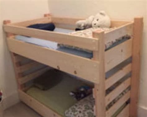 Toddler Bunk Bed Do It Yourself DIY Plans fits a Crib Size Mattress - Etsy