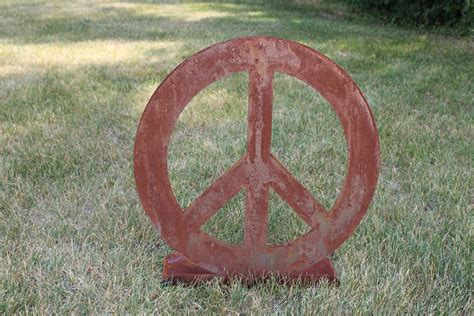 Metal Peace Sign Garden Stake yard sign peace sign peace | Etsy