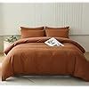 Amazon.com: Houseri King Pumpkin Colored Comforter Set Terracotta Rust ...