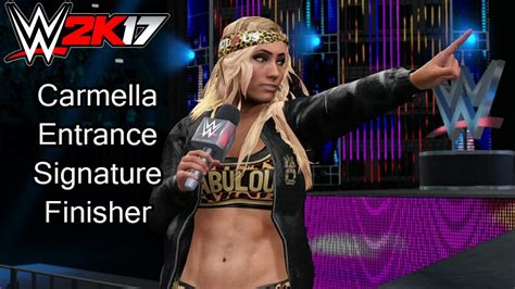 Carmella Entrance, Signature & Finisher | WWE 2K17 PS4 - YouTube