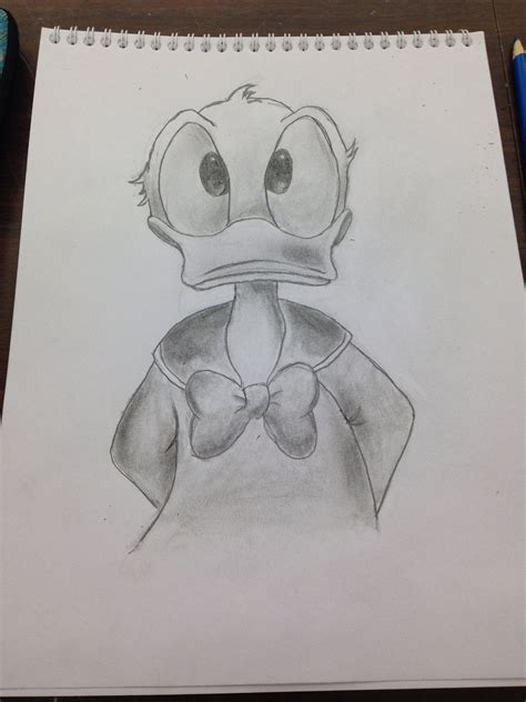 Donald Duck pencil drawing Color Pencil Drawing, Pencil Sketch, Pencil ...