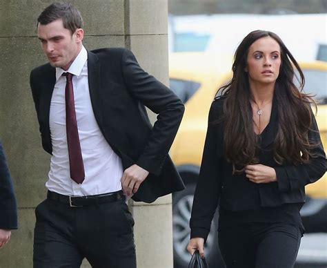 Adam Johnson arrives at court with girlfriend Stacey Flounders - Daily Star