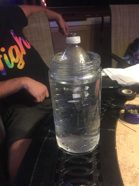 My buddy decided to make a makeshift gravity bong for the night. : r/StonerEngineering