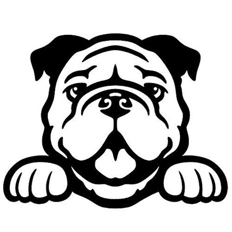 STICKER DAD Bulldog Peeking V1 Vinyl Decal by StickerDad® - Size: 5 ...