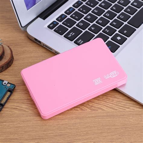 # SATA To USB3.0 HDD Box High Speed 2.5in for SSD External Storage (Pink) | eBay