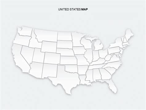 Flat Map of United States PowerPoint Templates - PowerPoint Free