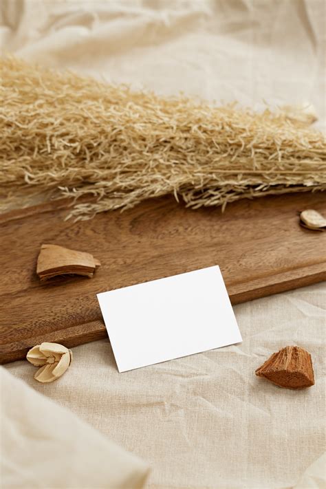 Business Card Mockup Featuring Artistic and Rustic Setting (FREE) - Resource Boy