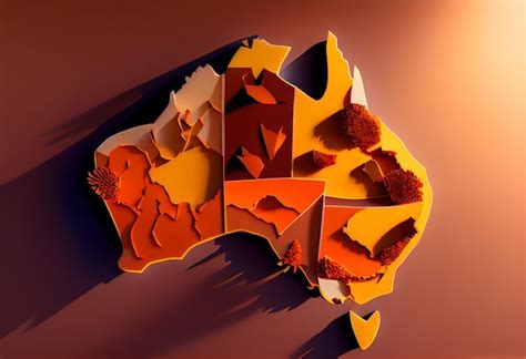 Premium AI Image | An illustration of a map of australia