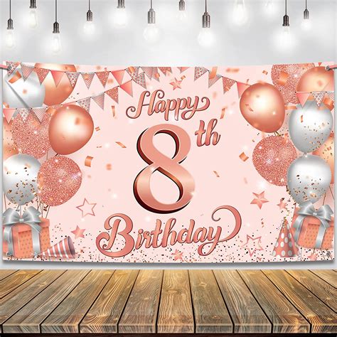 Amazon.com: KatchOn, Happy 8th Birthday Banner - Large 72 x 44 Inch ...