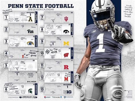 Introducing your 2018 Football Schedule Poster! 🔵⚪️ #WeAre | College ...