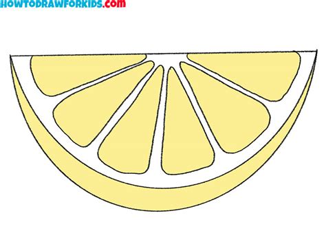 How to Draw a Lemon Slice - Easy Drawing Tutorial For Kids