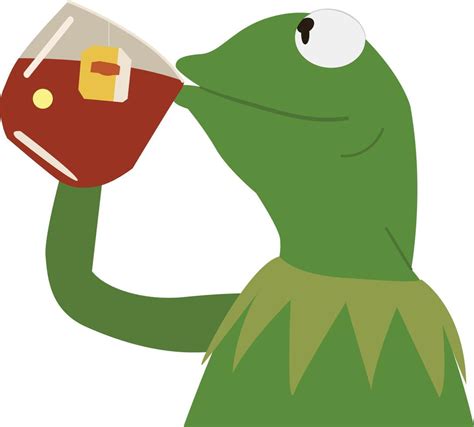 Kermit Sipping Tea 12749493 Vector Art at Vecteezy