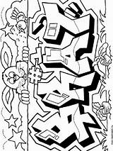 Graffiti coloring pages sketch template