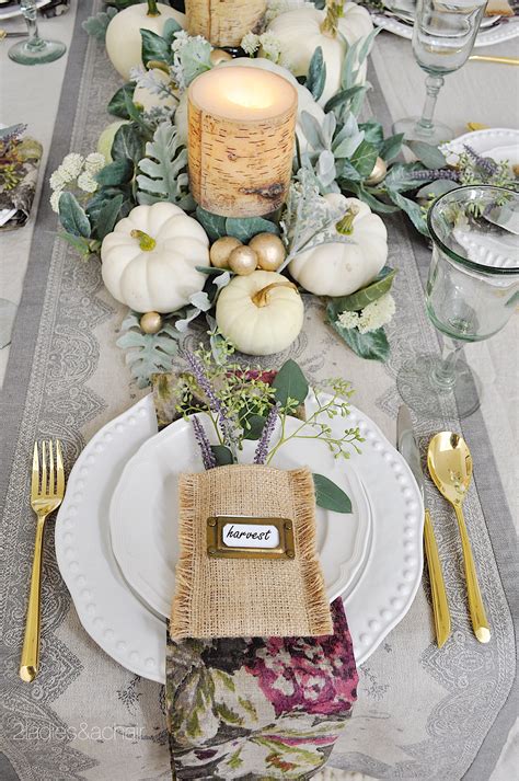 A Simple Beautiful Way to Decorate Your Dining Table for Fall — 2 Ladies & A Chair