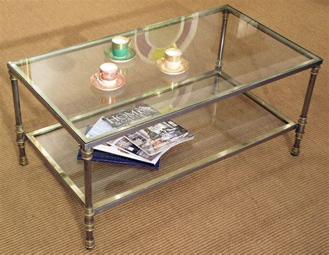 Antique coffee table, antique glass coffee table, antique low table, antique glass etagere ...