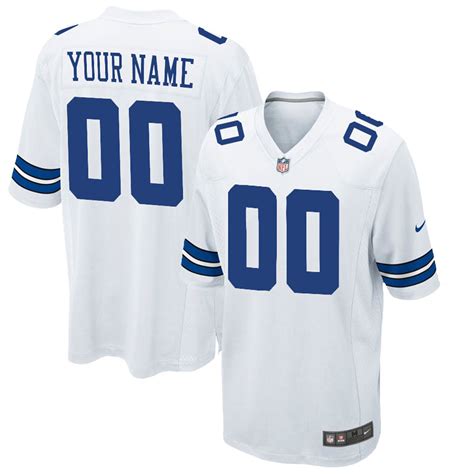 Dallas Cowboys White Custom Game Jersey - jerseys2021